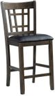 Elements International Max Distressed Grey Counter Stool-0