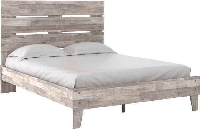 Signature Design by Ashley® Neilsville 4-Piece Whitewash Queen Panel Bed Set-1