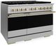 ZLINE Marino 48" Satin Stainless Steel Pro Style Dual Fuel Range with Champagne Bronze Accents-3