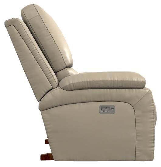 La-Z-Boy® Greyson Ice Leather Power Rocking Recliner with Headrest and Lumbar-2