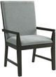 Elements International Donovan 7-Piece Black/Gray Upholstered Dining Set-5
