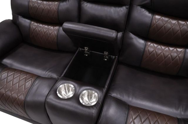 New Classic® Home Furnishings Nikko Brown Dual Manual Reclining Console Loveseat-2
