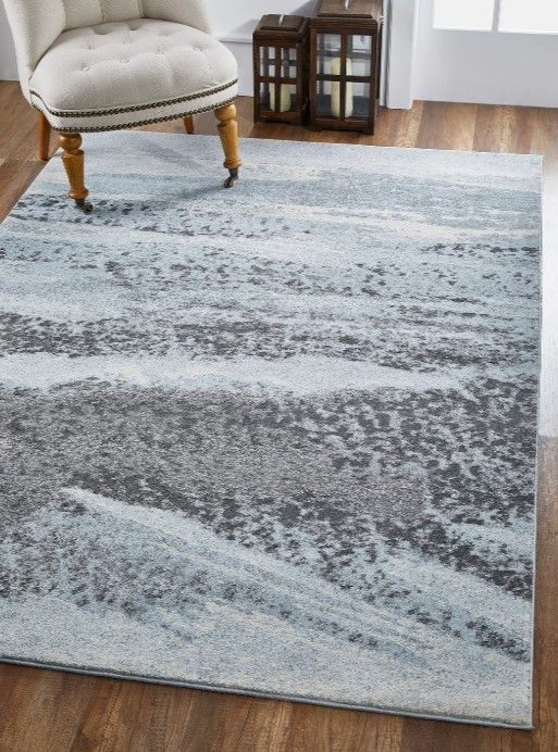 KAS Rugs Illusions Blue/Gray Mist 5'x8' Area Rug-4