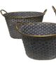 A & B Home Southern Living 3-Piece Copper Planter Set-1