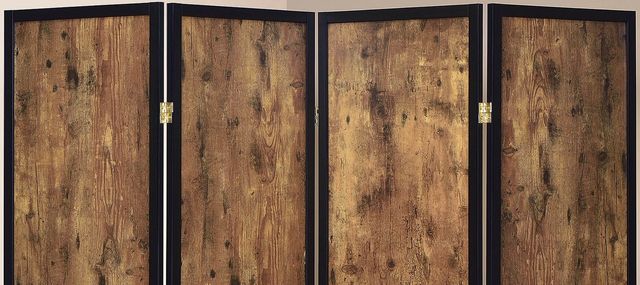 Coaster® Deepika Industrial Antique Nutmeg Four-Panel Screen-1