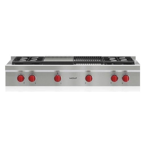 Wolf® 48" Liquid Propane Stainless Steel Rangetop-0