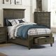 Intercon San Mateo Gray Youth Twin Storage Panel Bed-1