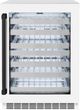 ZLINE Autograph Edition Touchstone 4.8 Cu. Ft. Stainless Steel Wine Cooler with White Matte Glass Door and Matte Black Handle-0