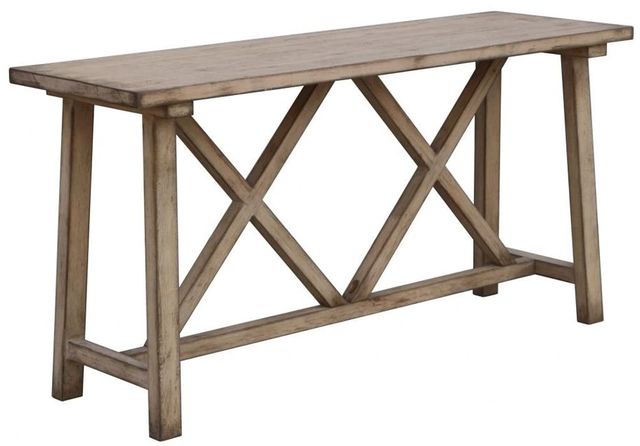 Nest Home Collections Two Harbors Antique Natural 72" Rectangular Counter Height Table-0