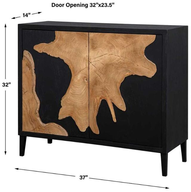 Uttermost® Andrei Black Teak Root 2-Door Cabinet-2
