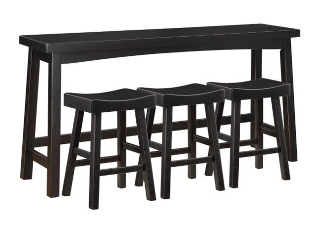 Homelegance® Caspian 4-Piece Black 36" Counter Dining Set-0