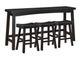 Homelegance® Caspian 4-Piece Black 36" Counter Dining Set-0