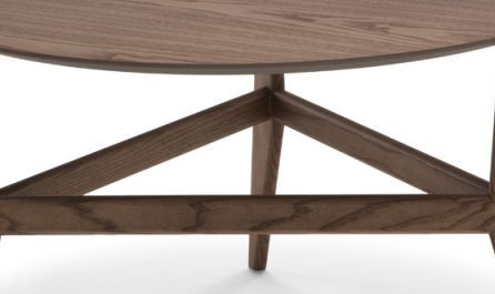 Natuzzi Editions Plettro Blonde Ash Round Corner Table-1