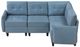 Homelegance® Garren 4-Piece Blue L-Shape Sectional with Storage-2