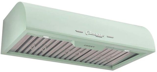 Unique® Appliances Classic Retro 36" Summer Mint Green Under Cabinet Range Hood-3