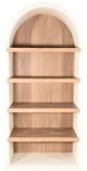 Sunny Designs™ Logan Marble White/Oak Grove Arched Bookcase-1