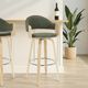 Armen Living Daxton Oak/Vintage Green Bar Stool-1
