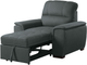 Mazin Furniture Andes Gray Chair With Pull Out Ottoman-3