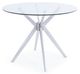 VIG Furniture Modrest Brushed Clear/Stainless Steel Dining Table-0