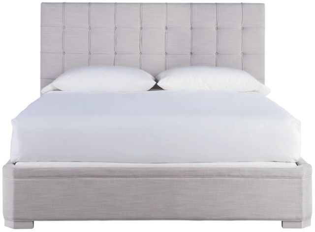 Universal Explore Home™ Love. Joy. Bliss. Miranda Kerr Home Uptown Pewter Queen Upholstered Panel Bed-2