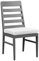 Intercon Navarro 7-Piece Mocha Aluminum/Fabric Outdoor Dining Table Set with Ladder Back Chairs-2