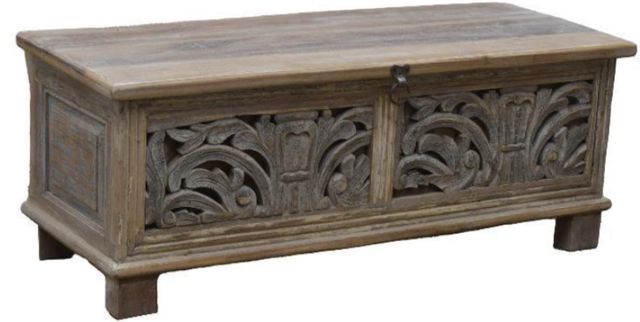 Jaipur Furniture Wdn Brown Old World Treasure Trunk-0