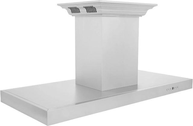 ZLINE 48" Stainless Steel Island Mounted Range Hood with CrownSound® Bluetooth Speakers-1