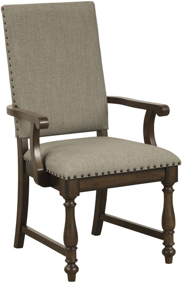 Mazin Furniture Stonington Brown/Gray Dining Room Arm Chair-0