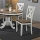 Winners Only® Pacifica Rustic Brown/White X-Back Dining Side Chair-1