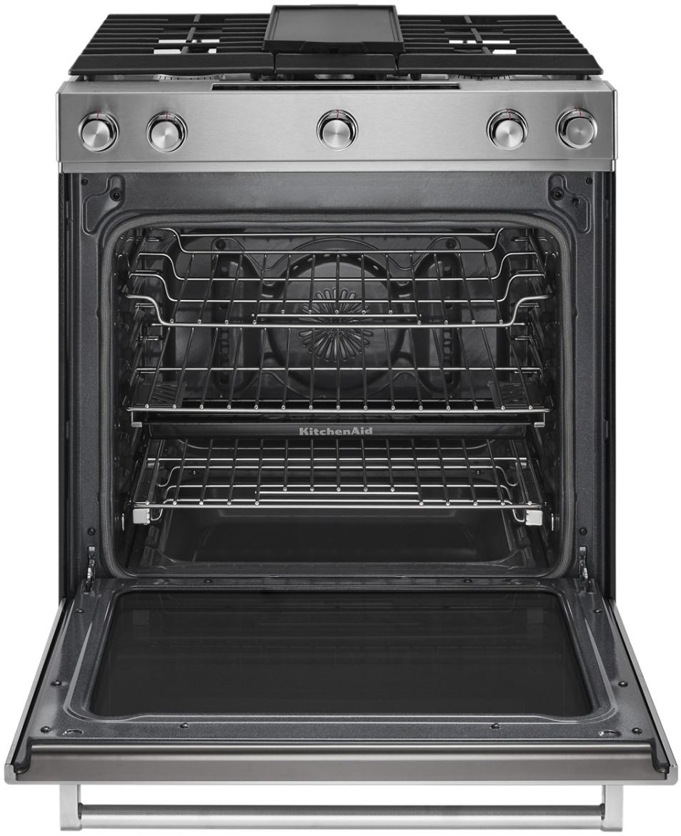 KitchenAid 30" Downdraft Slide In Dual Fuel Range - Thumbnail 5