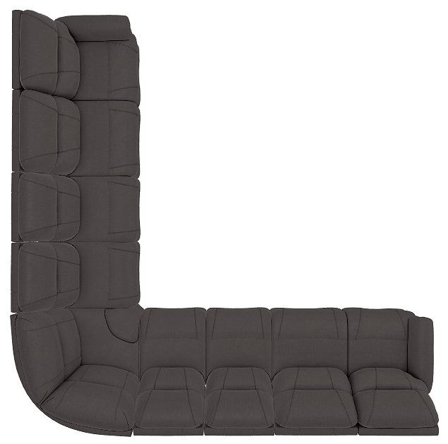 La-Z-Boy® Trouper Walnut Leather Reclining Sectional with Custom Layout Options-4