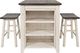 Jofran Inc. Madison County 3-Piece Brown/Vintage White Counter Table Set-2