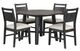 New Classic® Home Furnishings Sable Crest 5-Piece Black/Ebony Round Dining Table Set-0