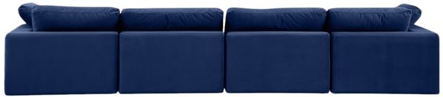 Meridian Furniture Comfy 4-Piece Navy Velvet Sofa-3