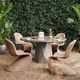 Four Hands Portia Vintage Natural Woven Outdoor Dining Chair-1