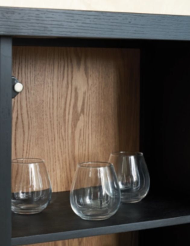 Signature Design by Ashley® Armenleigh Black/Brown Bar Cabinet-3
