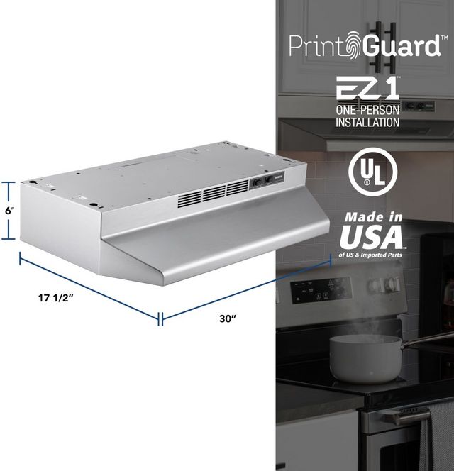 Broan® 30" Stainless Steel Under Cabinet Range Hood-4