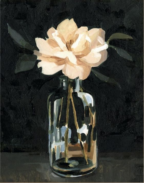 Classy Living Emma Caroline Dark Rose Arrangement I Wall Art-1