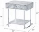 ACME Furniture Wither White Accent Table with Chrome Base-2