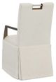 Fairfield® Customizable Entree Dining Nickel Metal Pull Back Skirted Arm Chair-3