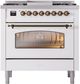 Ilve® Nostalgie II Series 36" White Pro Style Dual Fuel Range-2