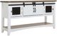 International Furniture Direct Pueblo Brown Top Sofa Table with White Base-0