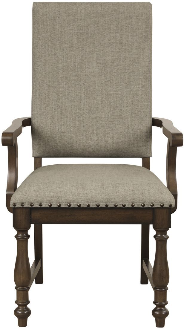 Mazin Furniture Stonington Brown/Gray Dining Room Arm Chair-1