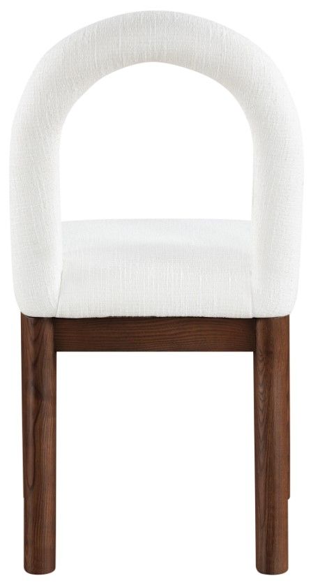 Meridian Furniture Conrad Cream/Brown Textured Upholstered Dining Chair-4