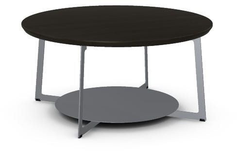 Amisco Customizable Malloy Solid Ash Coffee Table with  Metal Base-0