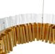 A & B Home Clear/Gold Rippled Pleated Chandelier-4
