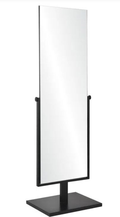 Renwil® Samira Matte Black Floor Mirror-1