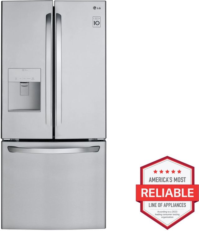 LG 30 in. 21.8 Cu. Ft. Stainless Steel French Door Refrigerator-1