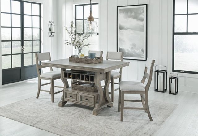 Signature Design by Ashley® Moreshire 5-Piece Bisque Counter Height Dining Set-3
