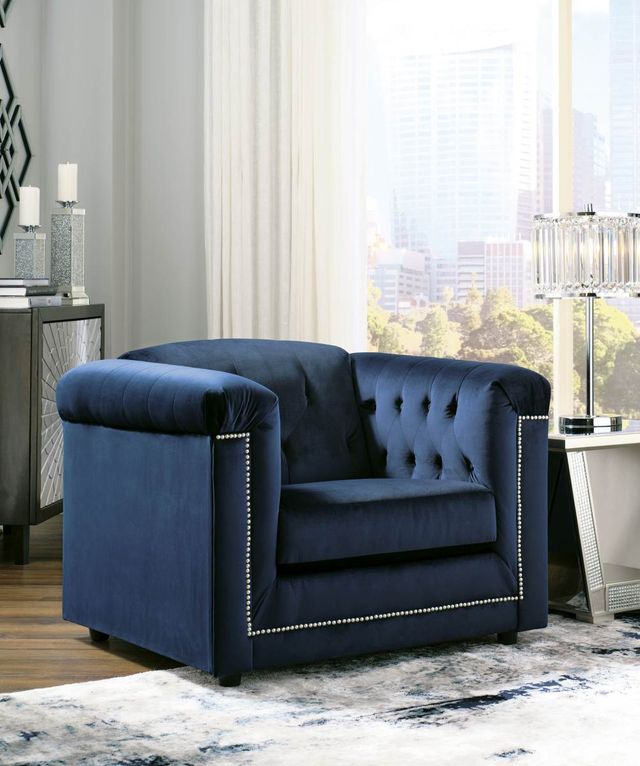 Signature Design by Ashley® Josanna Navy Chair-4